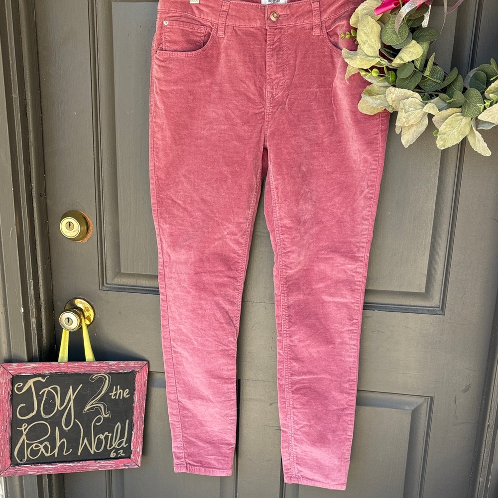 Kensie Rose Velvet Jeans straight leg
